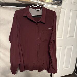 Silky button down Ariat Cowgirl  woman size XL